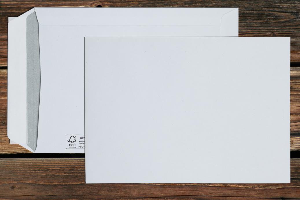 Versandtaschen C5 162x229 mm Haftklebend Recycling Weiß 100 g/qm